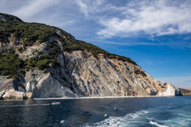 Yunanistan 'ın Skiathos adasındaki Lalaria plajı