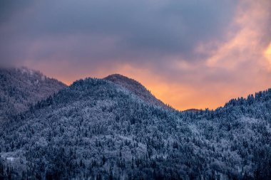 Sunrise in mountains, Bohinj valley, Slovenia