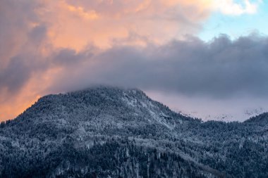Sunrise in mountains, Bohinj valley, Slovenia