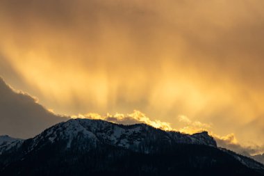 Sunrise in mountains, Bohinj valley, Slovenia