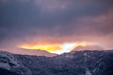 Sunrise in mountains, Bohinj valley, Slovenia