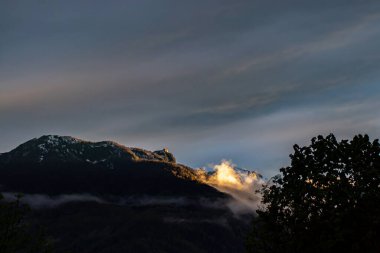 Sunrise in mountains, Bohinj valley, Slovenia