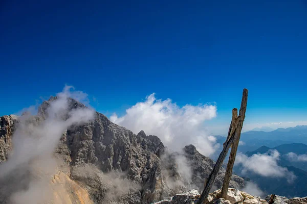 Cross Alps Mountains — Stock Photo, Image