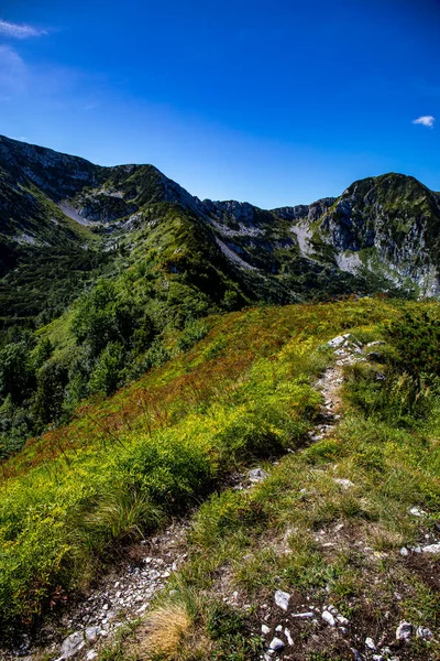 Mountain path in high mountains