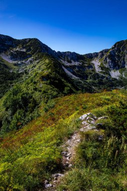 Yüksek dağlarda dağ yolu