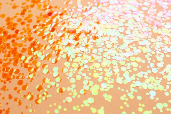 光沢のある明るいオレンジ色の輝き上ベージュの背景 — ストック写真