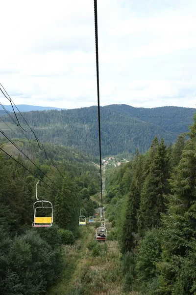 Téléski Arbres Verts Station Montagne — Photo