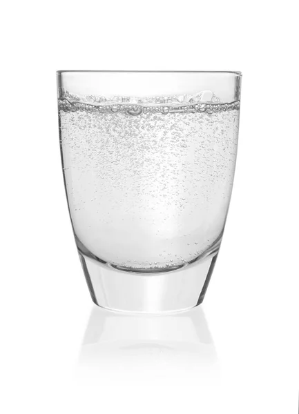 Glas Soda Vatten Isolerad Vit — Stockfoto
