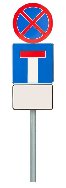 Post Different Traffic Signs Isolated White — Stock Photo, Image