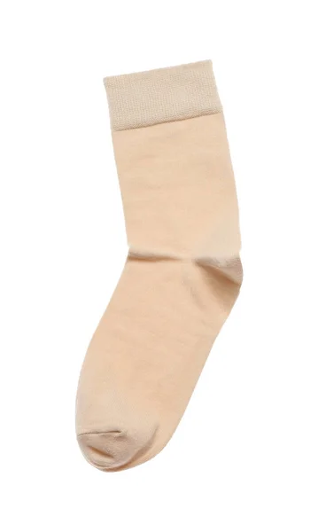 Üst Görünümde Izole Edilmiş Bej Çorap — Stok fotoğraf
