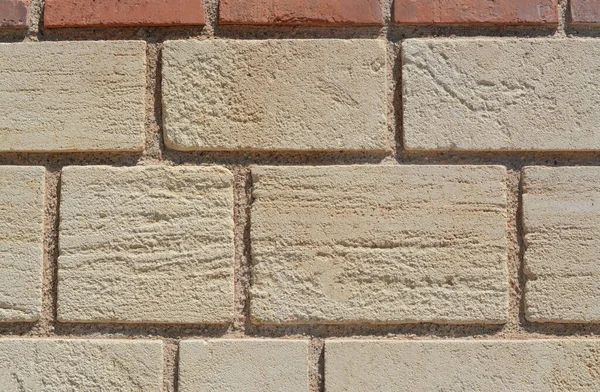 Texture Del Muro Pietra Beige Come Sfondo Primo Piano — Foto Stock
