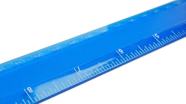 Righello Con Marcature Lunghezza Misura Centimetri Isolato Bianco — Foto Stock