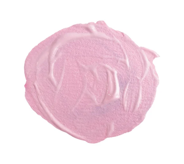 Círculo Pintura Rosa Dibujado Con Pincel Sobre Fondo Blanco — Foto de Stock