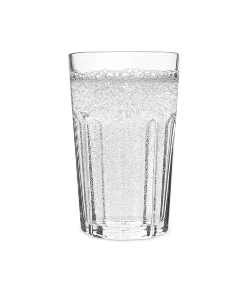 Vaso Agua Soda Aislado Blanco —  Fotos de Stock