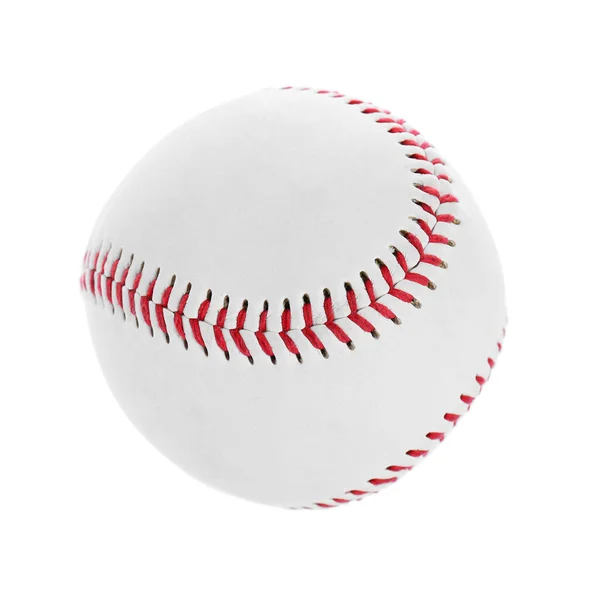 Μπάλα Του Μπέιζμπολ Απομονωμένη Στο Λευκό Αθλητικός Εξοπλισμός — Φωτογραφία Αρχείου