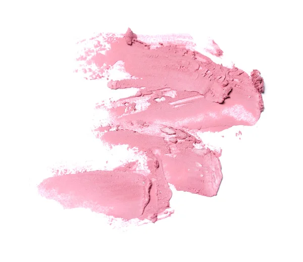 Smears Nude Lipstick White Background — Stock Photo, Image