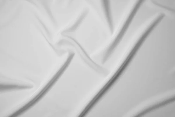 Textur Einer Leeren Weißen Flagge Als Hintergrund Draufsicht Mockup Für — Stockfoto