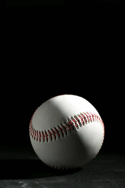 Pallone Baseball Sfondo Nero Gioco Sport — Foto Stock