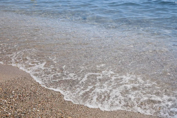 Прекрасный Вид Песчаный Пляж Море — стоковое фото