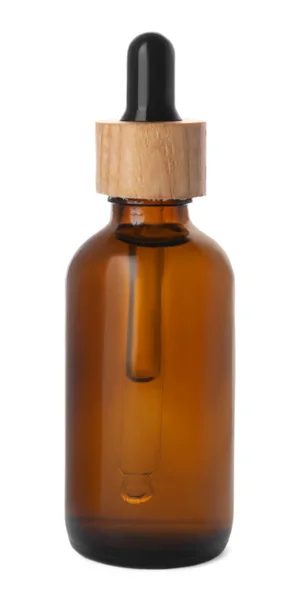 Пляшка Ефірної Олії Ізольована Білому — стокове фото