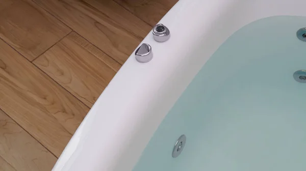 Whirlpool Mit Sauberem Wasser Badezimmer — Stockfoto