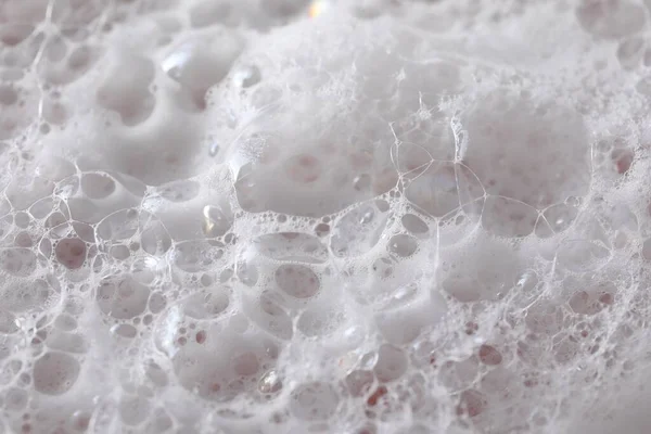 白いふかふかの泡のクローズアップ — ストック写真