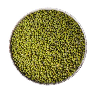 Taze fasulyeli kase beyaz, üst manzara