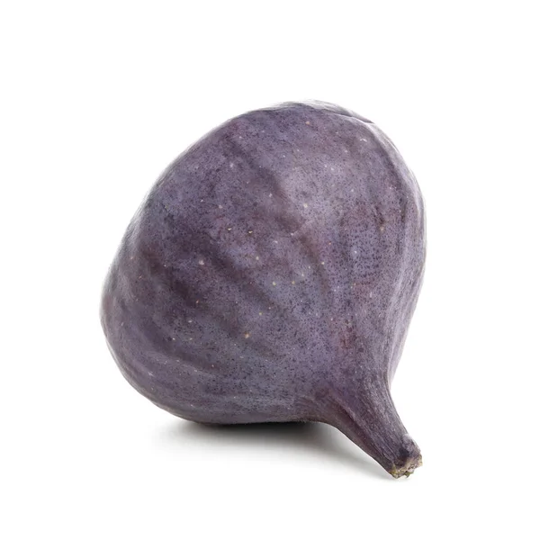 Whole Ripe Fresh Fig Isolated White — Stock Photo, Image