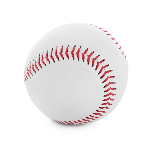 Бейсбольный Мяч Изолирован Белом Спортивное Оборудование — стоковое фото