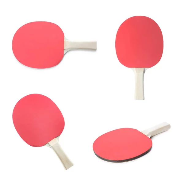 Set Ping Pong Rackets White Background — Stock Photo, Image