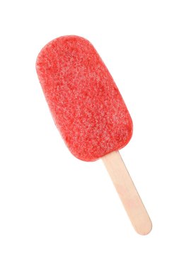 Lezzetli buzlu şeker beyazda izole edilmiş. Meyveli dondurma.