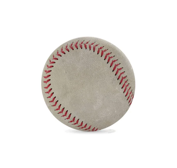 Starý Opotřebovaný Baseballový Míček Bílém Pozadí — Stock fotografie
