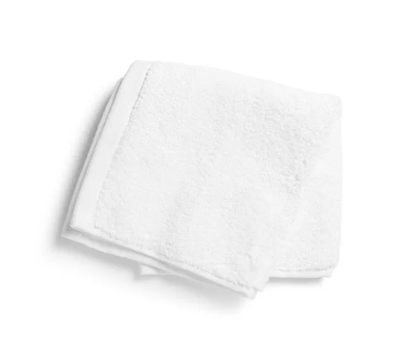 Soft Terry Towel Isolated White Top View — Stock Photo, Image