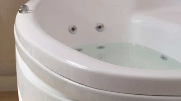 Whirlpool Mit Sauberem Wasser Badezimmer Nahaufnahme — Stockfoto