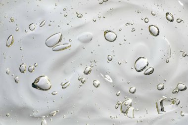 Arka plan olarak yüz jelini temizle, yakın görünüm olarak