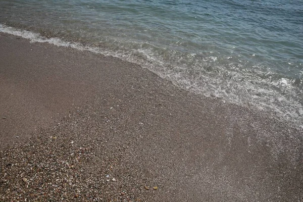 Прекрасный Вид Песчаный Пляж Море — стоковое фото
