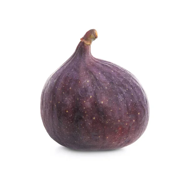 Whole Ripe Fresh Fig Isolated White — Stock Photo, Image