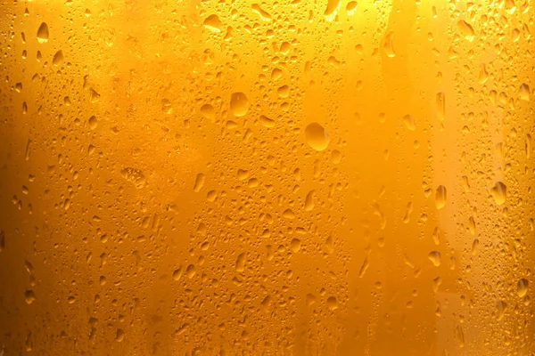 Glass Tasty Cold Beer Condensation Drops Background Closeup — 스톡 사진