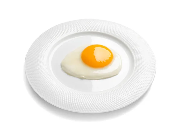Beyaz Üzerine Izole Edilmiş Lezzetli Sahanda Yumurta — Stok fotoğraf