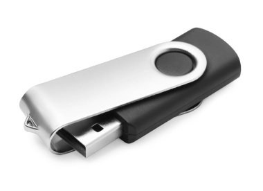 Modern usb flash diski beyaza izole edildi