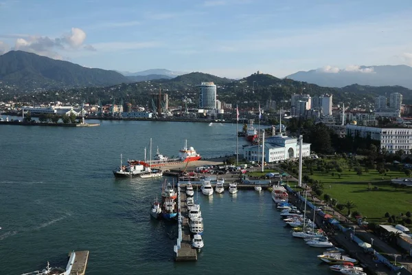 stock image Batumi, Georgia - October 12, 2022: Picturesque view of modern city near sea coast