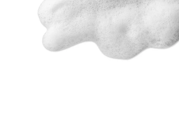 Αφρός Αφρού Σαπουνιού Απομονωμένος Λευκή Κορυφαία Όψη — Φωτογραφία Αρχείου
