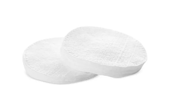 Pile Tampons Coton Sur Fond Blanc — Photo