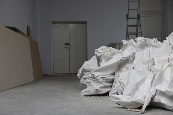Used Building Materials Room Prepared Renovation — Stockfoto