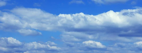 Beautiful Blue Sky White Fluffy Clouds Banner Design — Stock Photo, Image