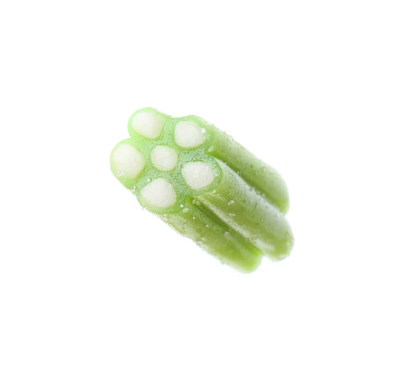 Zelené Sladké Želé Bonbóny Bílém Pozadí — Stock fotografie