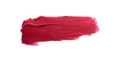 Beyaz arka planda güzel ruj lekesi, üst manzara