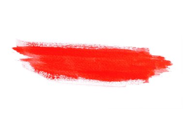 Beyaz arka plan üzerinde fırça ile çizilmiş boya kontur