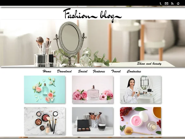 Дизайн Сайта Модного Блога — стоковое фото