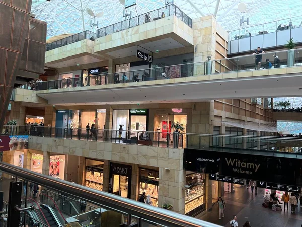 Warsaw Polónia Julho 2022 Grande Shopping Center Com Muitas Lojas — Fotografia de Stock